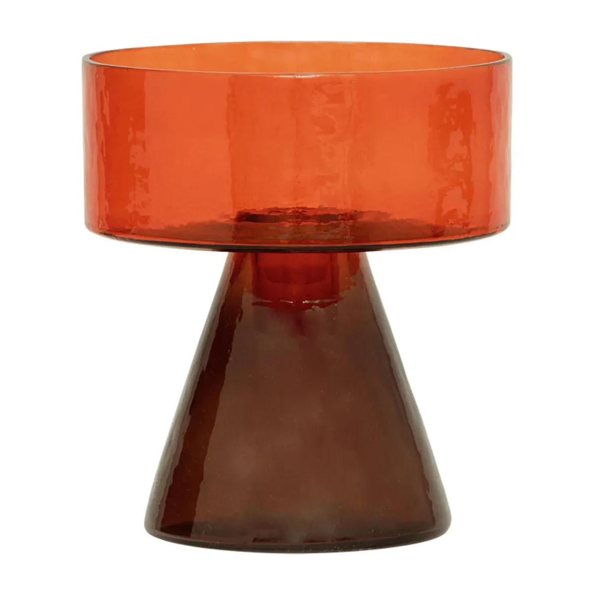 Cone Candle Holder - Watercress, Recycled Glass