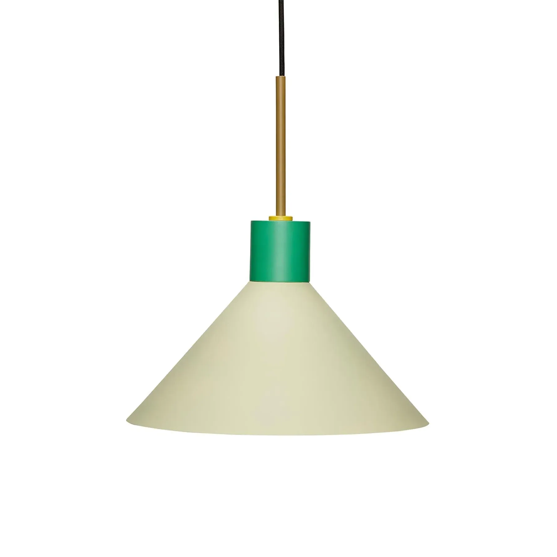 Cone Pendant Light - Green, Metal image