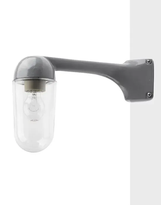 Corner Wall Light 80° - Grey, Cast Aluminium