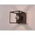 Cube Wall Light with Glass Panel - Black, Metal