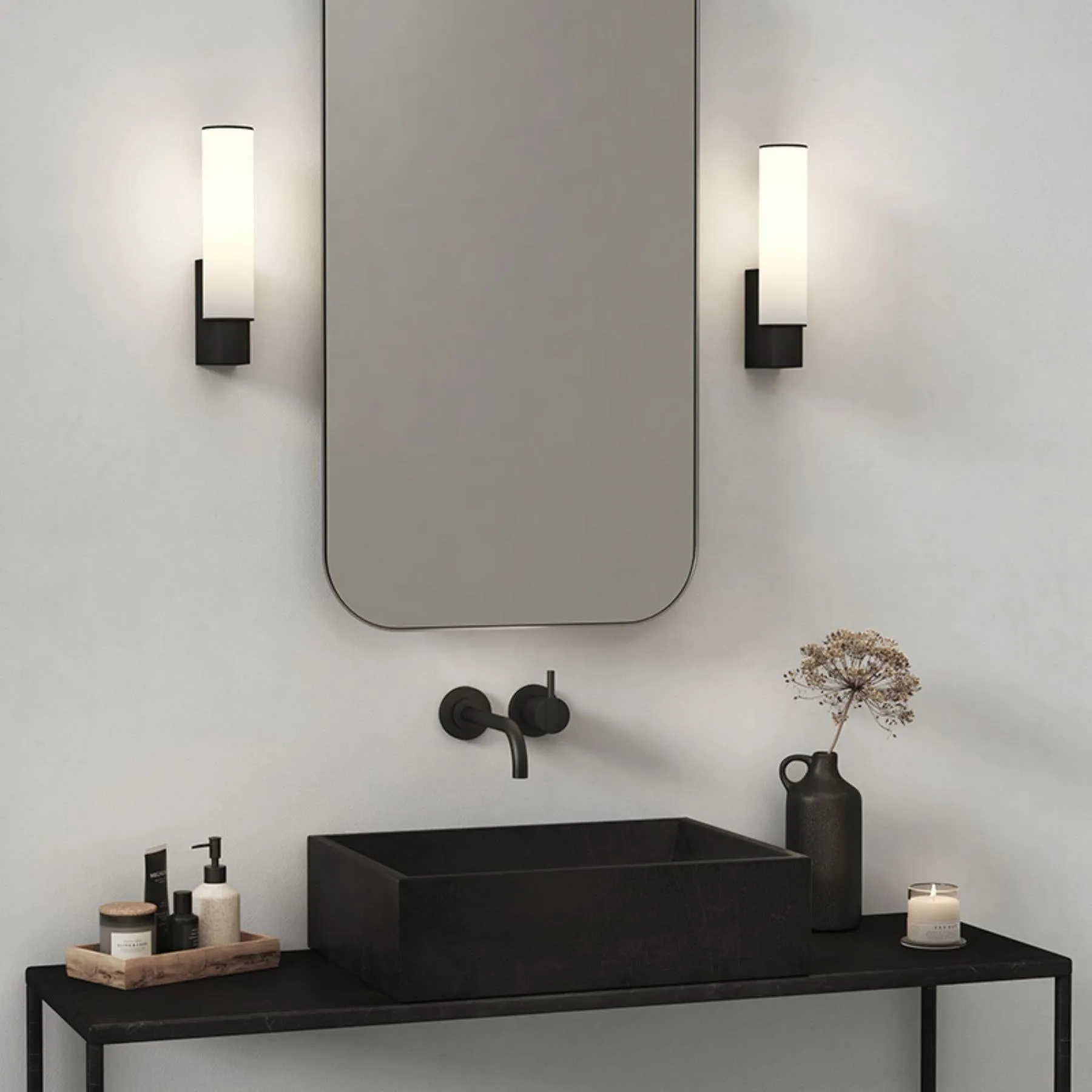 Cylindrical LED Wall Light - Chrome, Metal