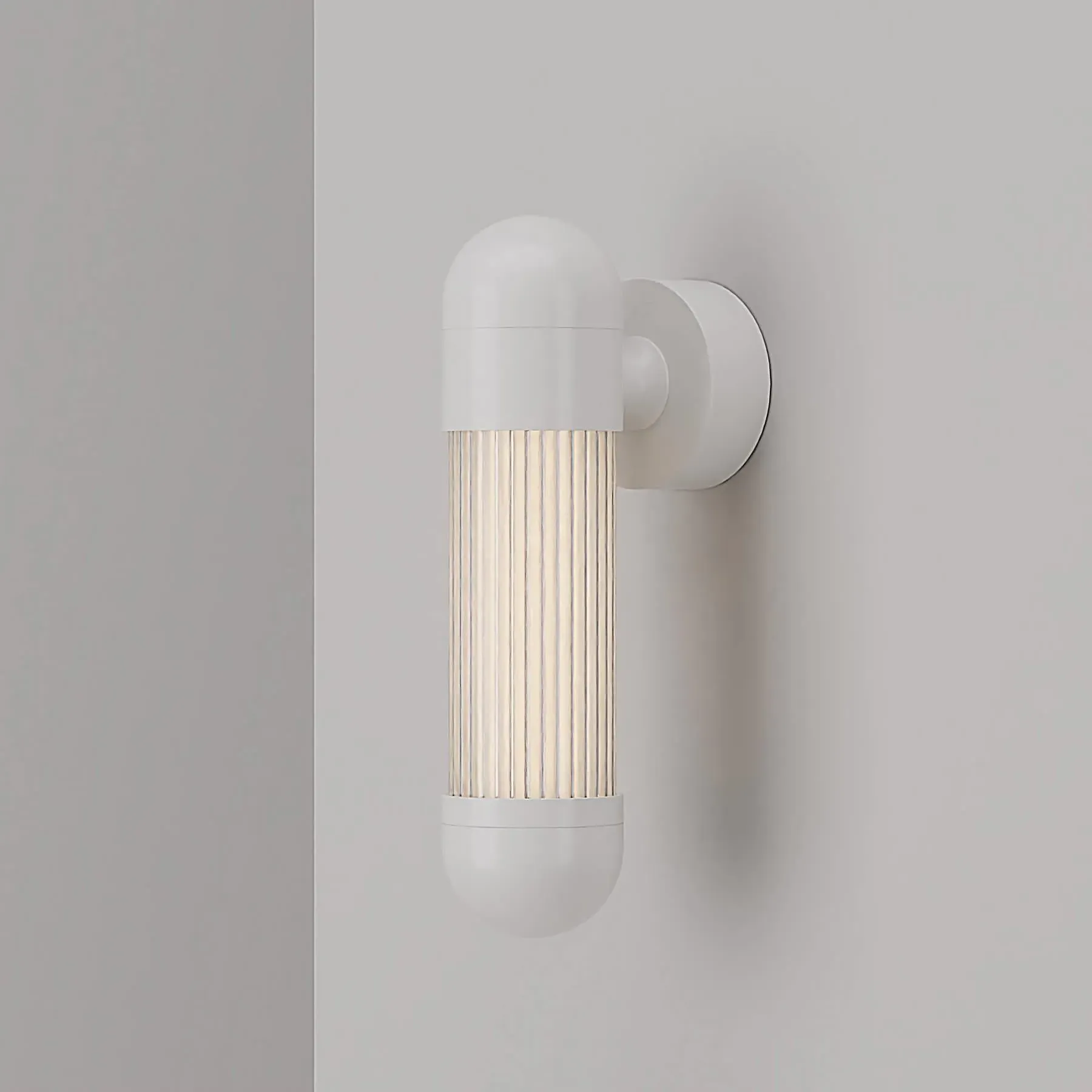Cylindrical Wall Light with LED - Brushed Brass