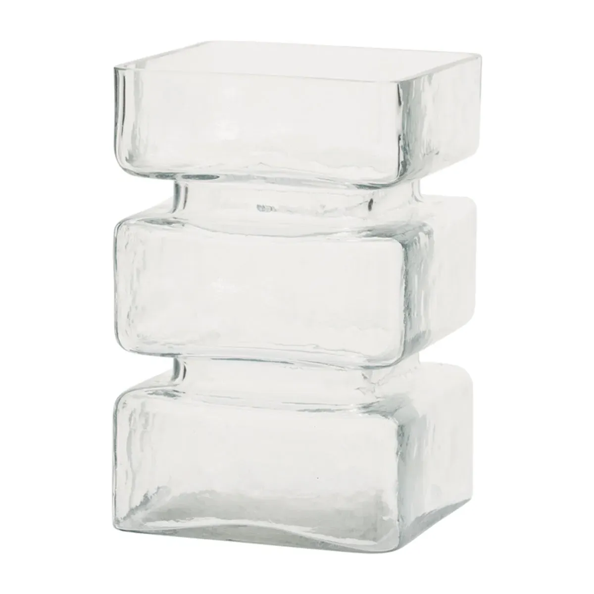 Decorative Vase with Textured Finish - Clear Glass image