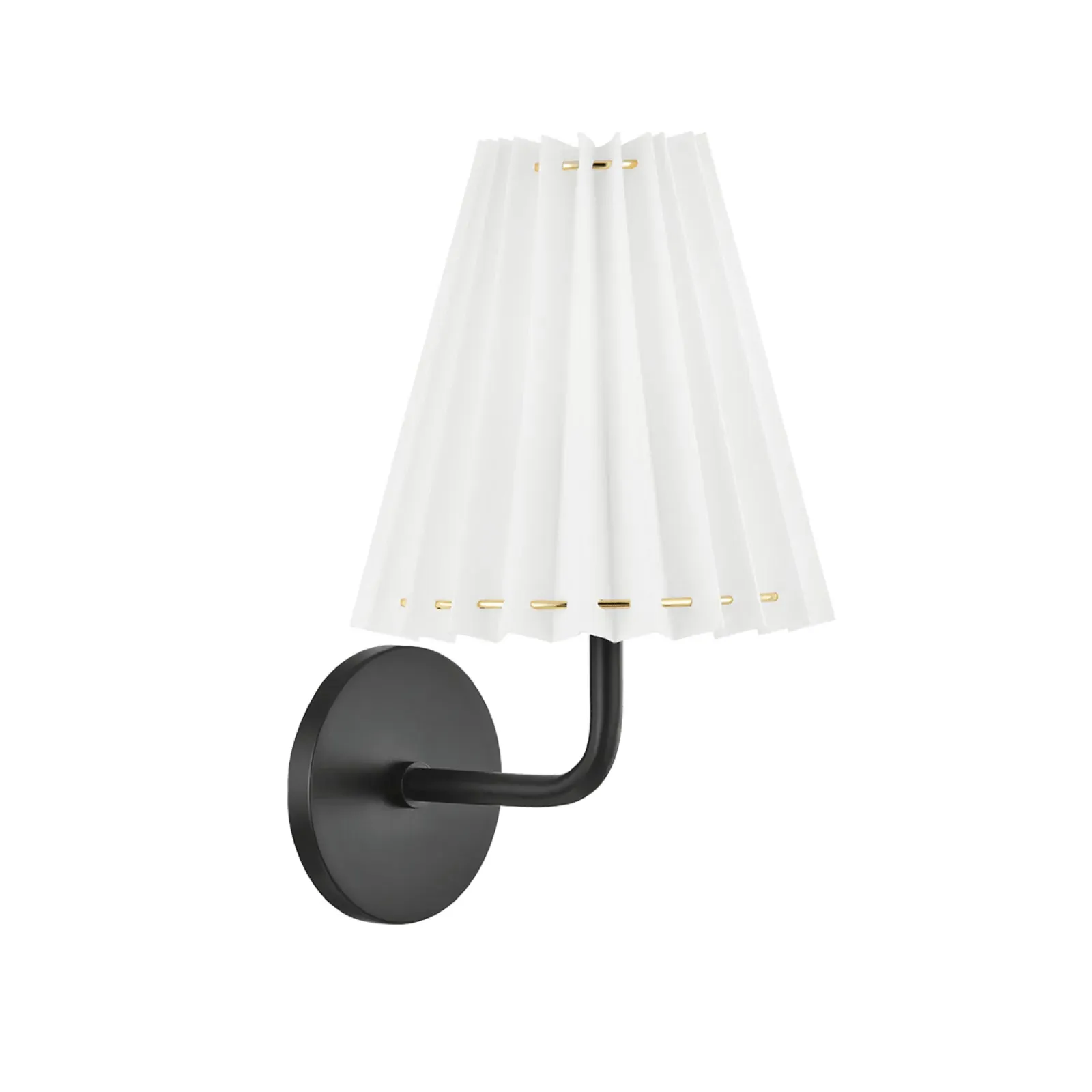 Demi Wall Light with Pleated Shade - Bronze