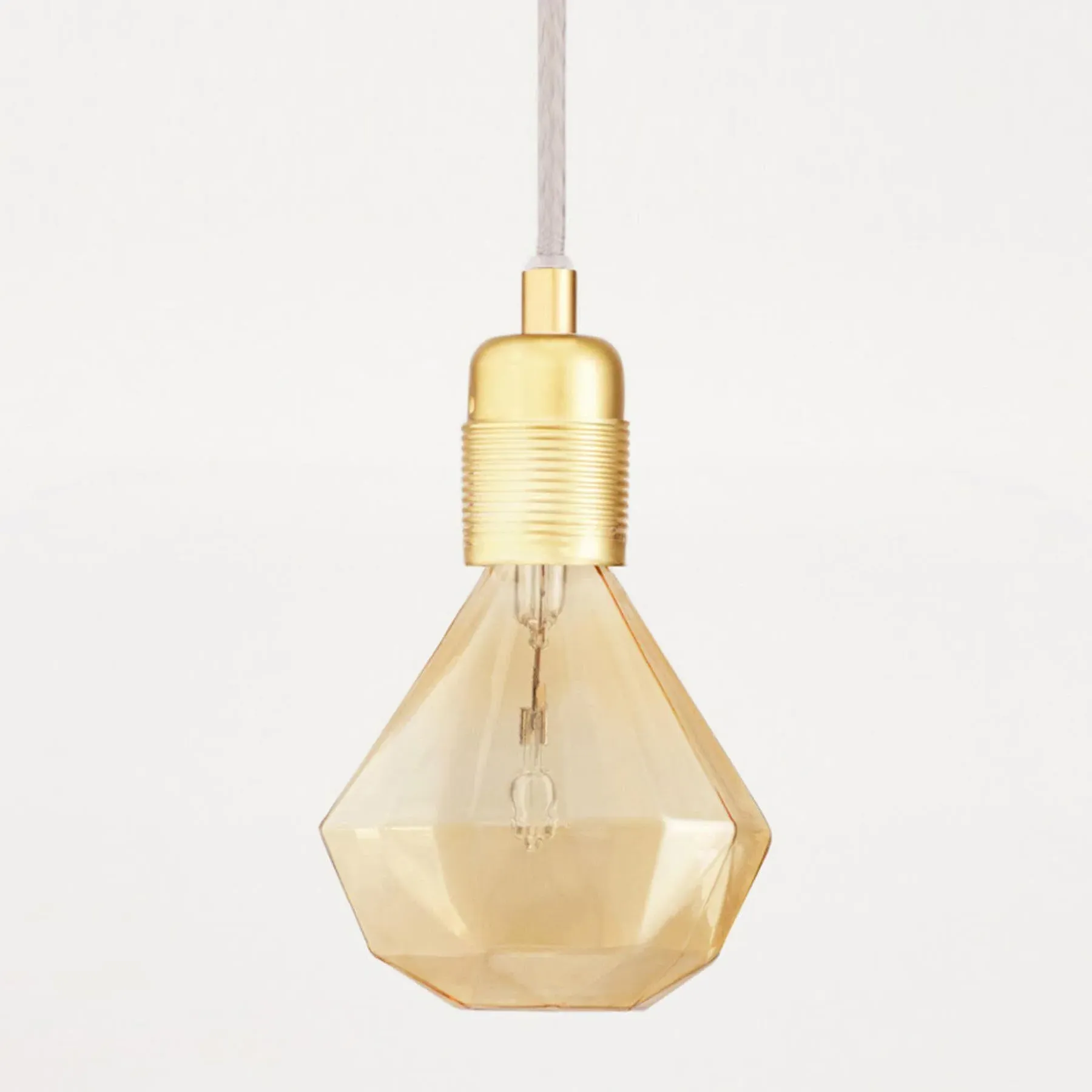 Diamond Light Bulb - Clear Glass