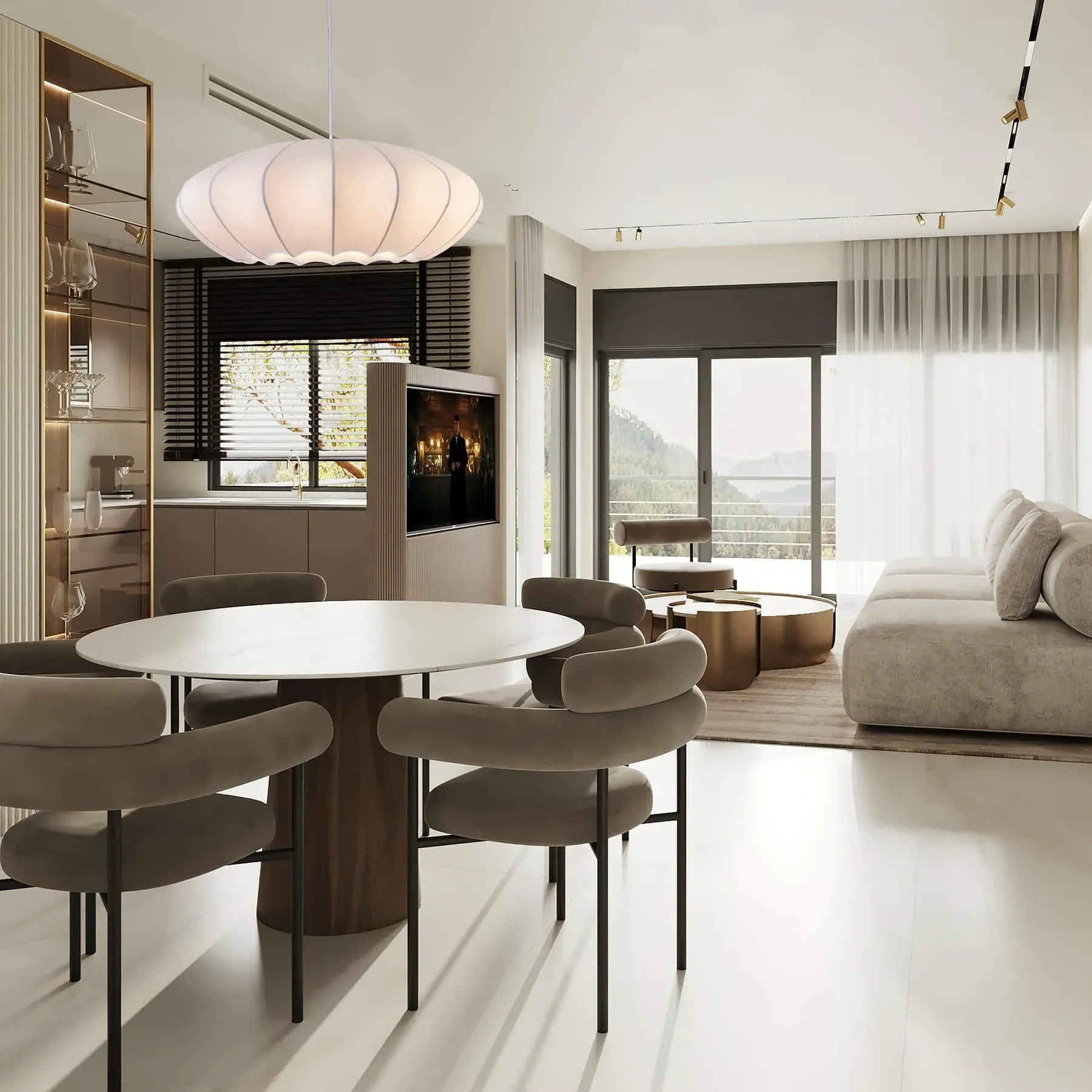 Dome Pendant Light - Silk