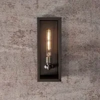 Extra Tall Box Wall Light - Antique Black, Steel