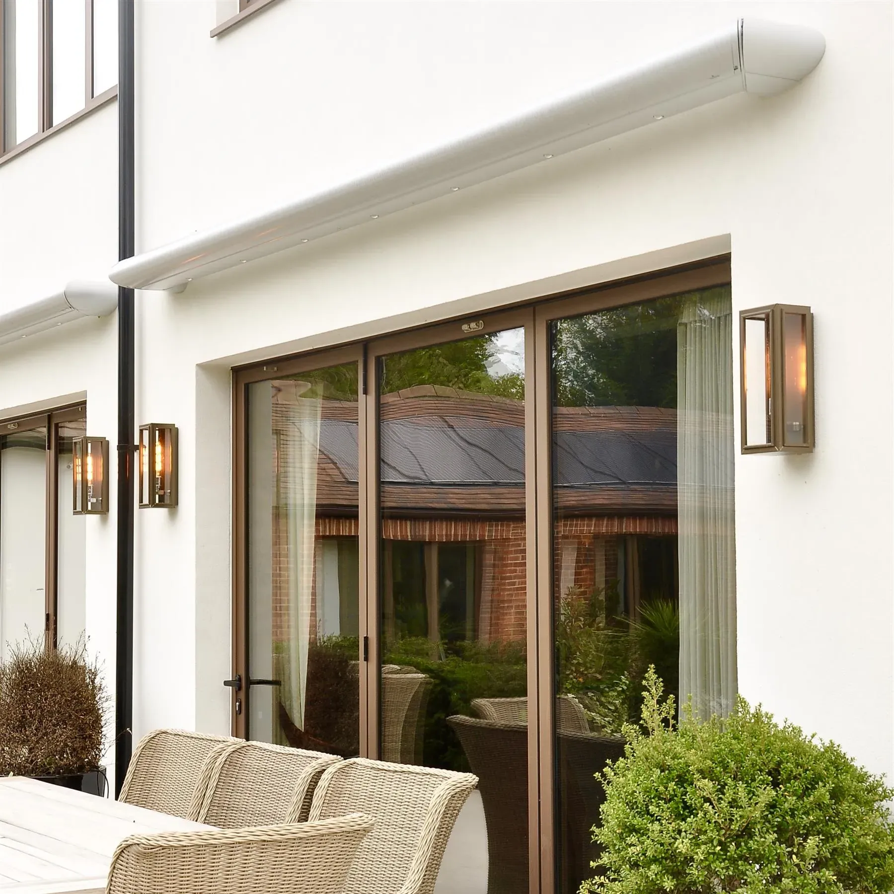 Extra Tall Box Wall Light - Pewter, Steel