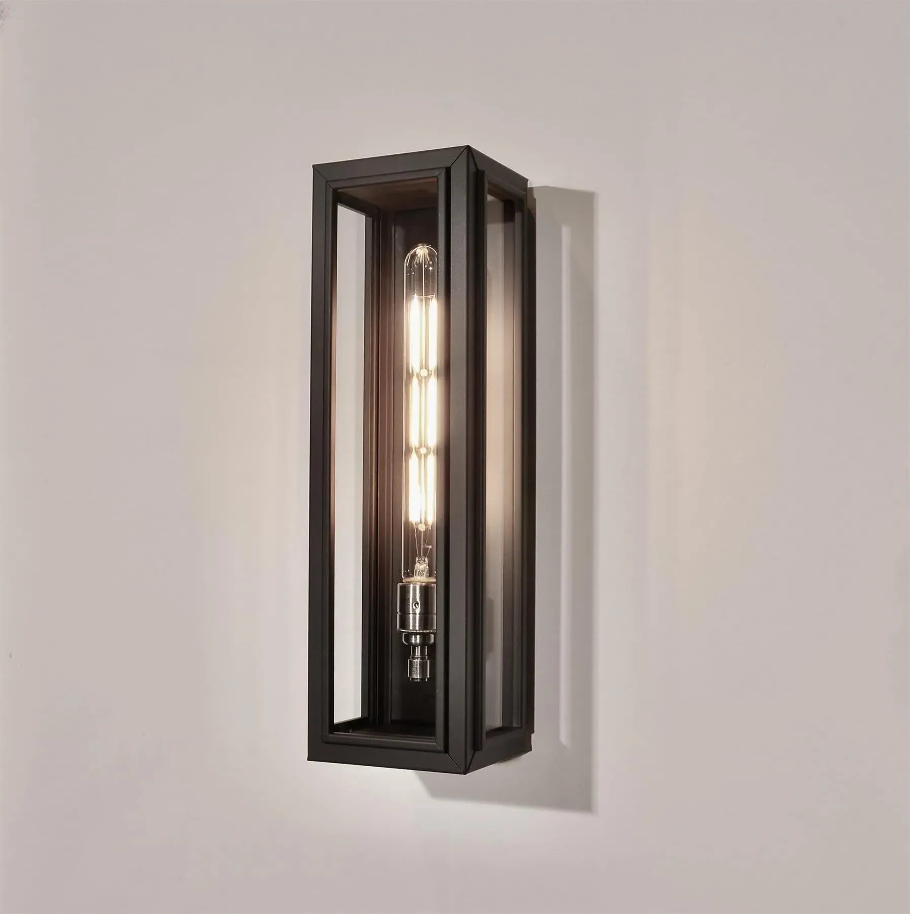 Extra Tall Box Wall Light - Pewter, Steel