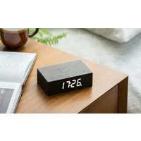 Flip Alarm Clock with LED Display - Black