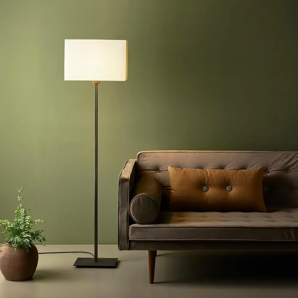 Floor Lamp Standing Light - White, Bronze