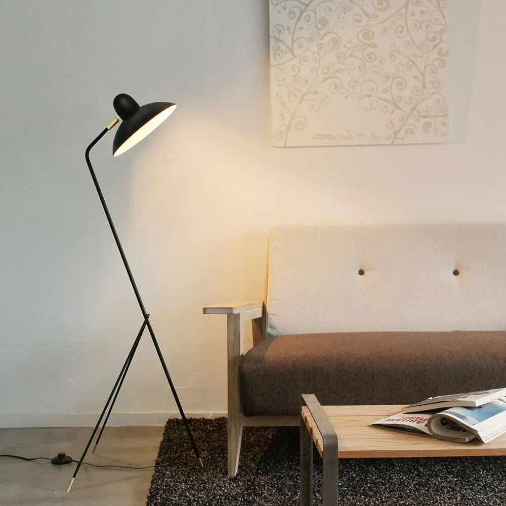 Floor Lamp with Swivel Head - White, Steel