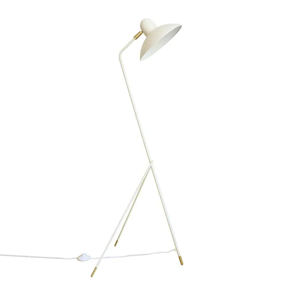 Floor Lamp with Swivel Head - White, Steel