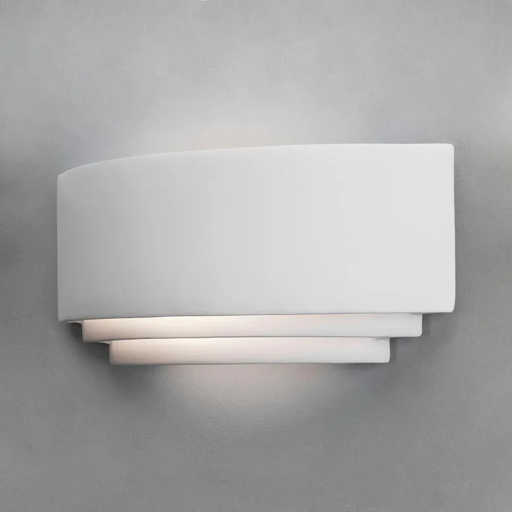 Flush Wall Light with Ceramic Finish - Bisque image