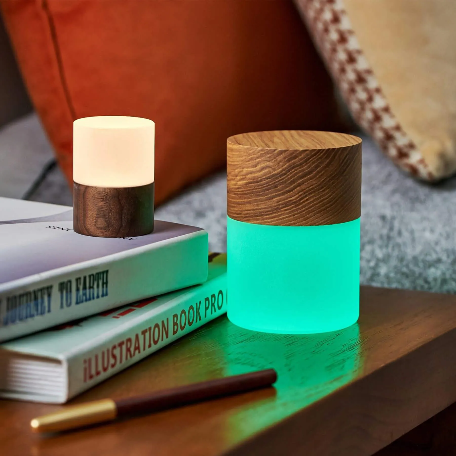 Gingko Lemelia Mini Desk Lamp - Walnut