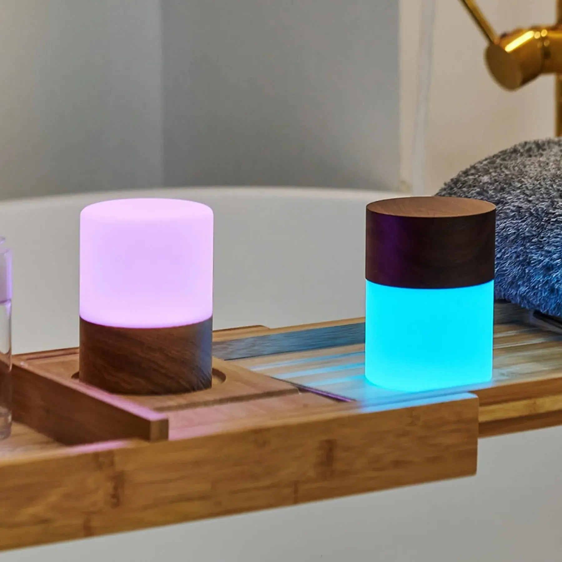 Gingko Lemelia Mini Desk Lamp - Walnut