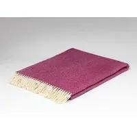 Herringbone Soft Throw - Beetroot, Lambswool