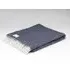 Herringbone Soft Throw - Navy, Lambswool