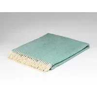 Herringbone Soft Throw - Spearmint, Lambswool