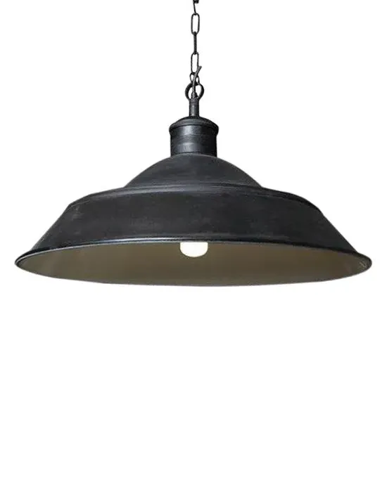 Industrial Pendant Light - Antique Black, Metal image