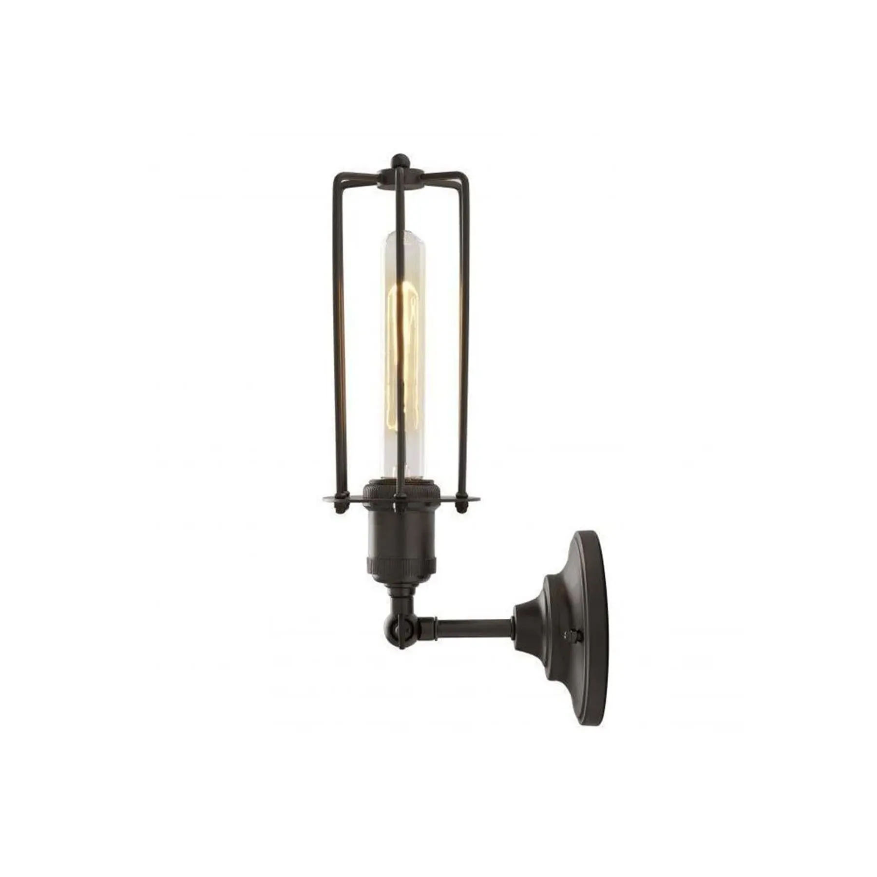 Industrial Wall Lamp with Cage - Gunmetal