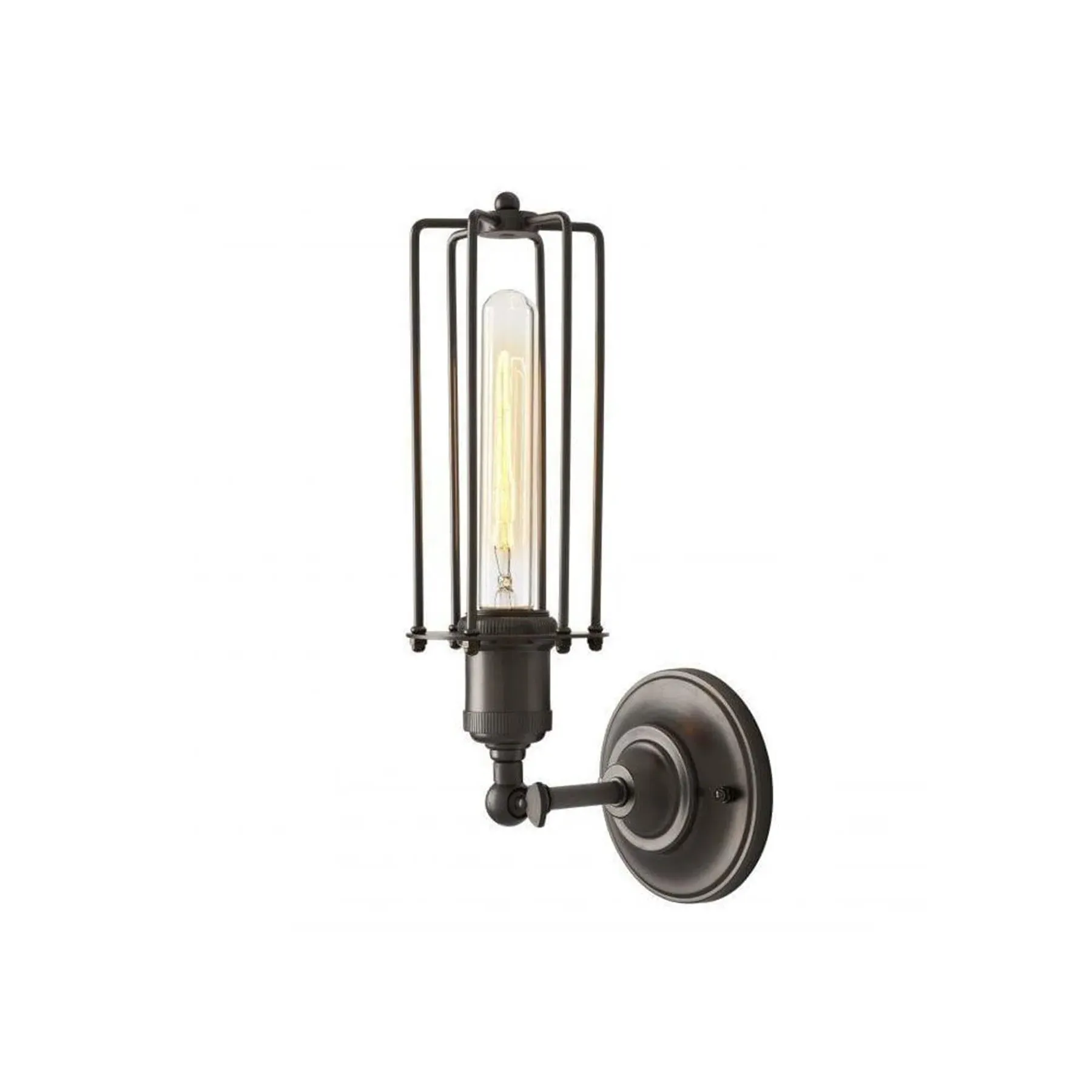 Industrial Wall Lamp with Cage - Gunmetal image