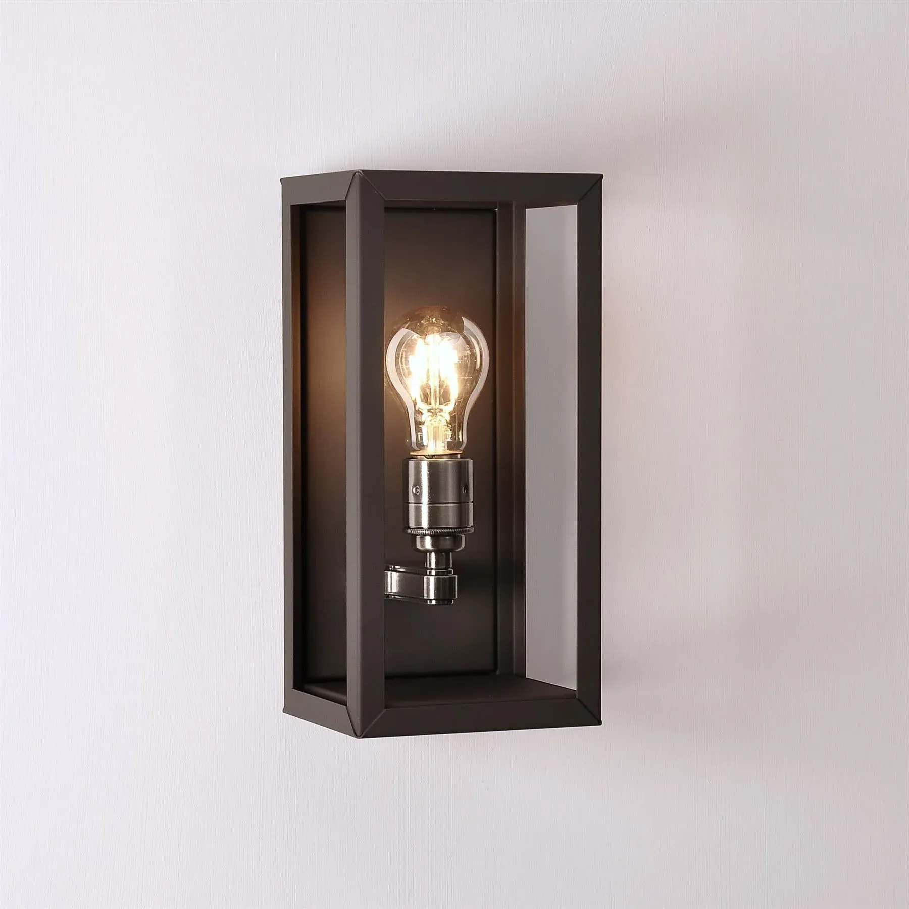 Large Box Wall Light - Bronze, Stainless Steel