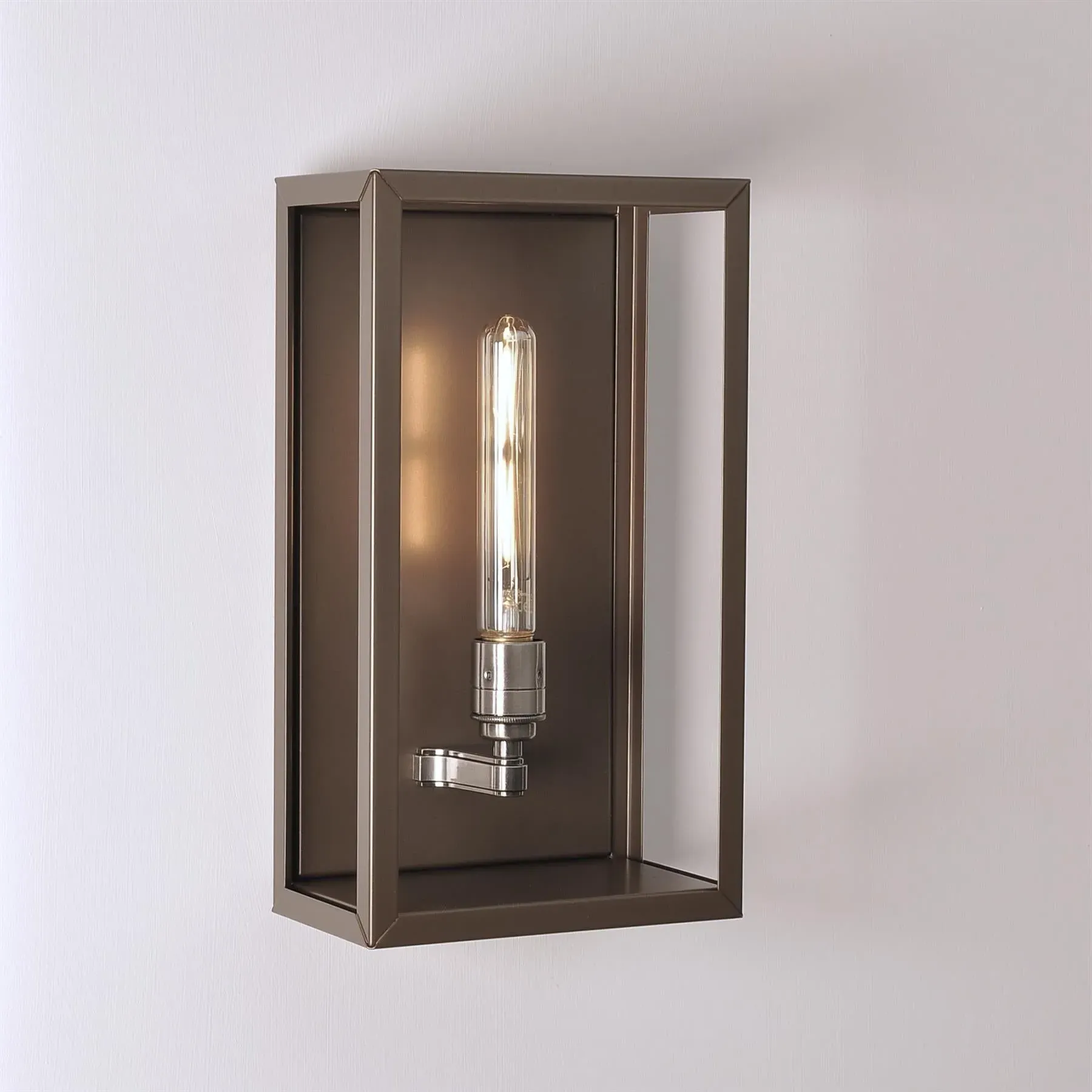 Large Box Wall Light - Bronze, Stainless Steel