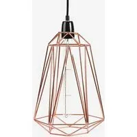Large Diamond Cage Pendant Light - Copper, Metal