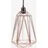 Large Diamond Cage Pendant Light - Copper, Metal