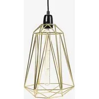 Large Diamond Cage Pendant Light - Gold, Metal