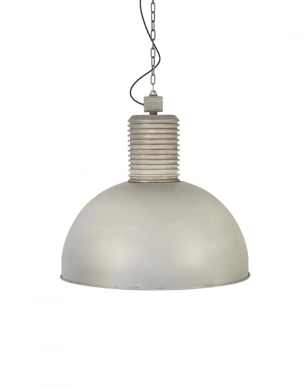 Large Dome Pendant Light - Grey/Black, Aluminium