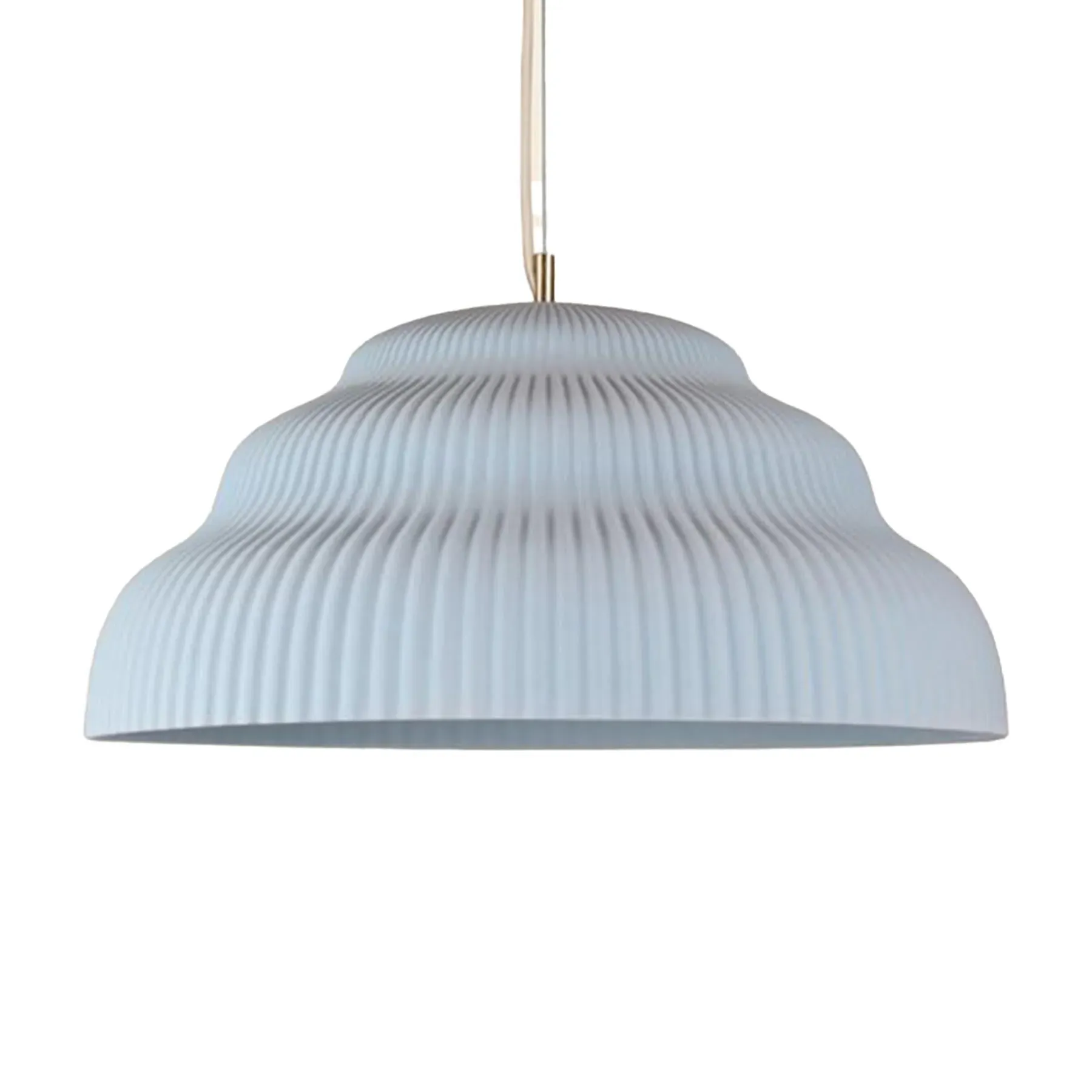 Large Pendant Light Cascading - Light Blue, Ceramic