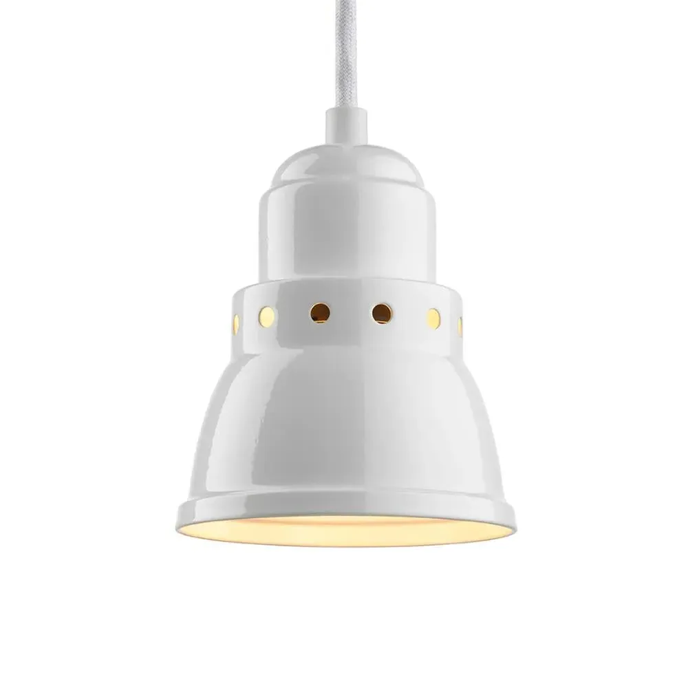 Large Pendant Light Industrial Style - Blue, Steel