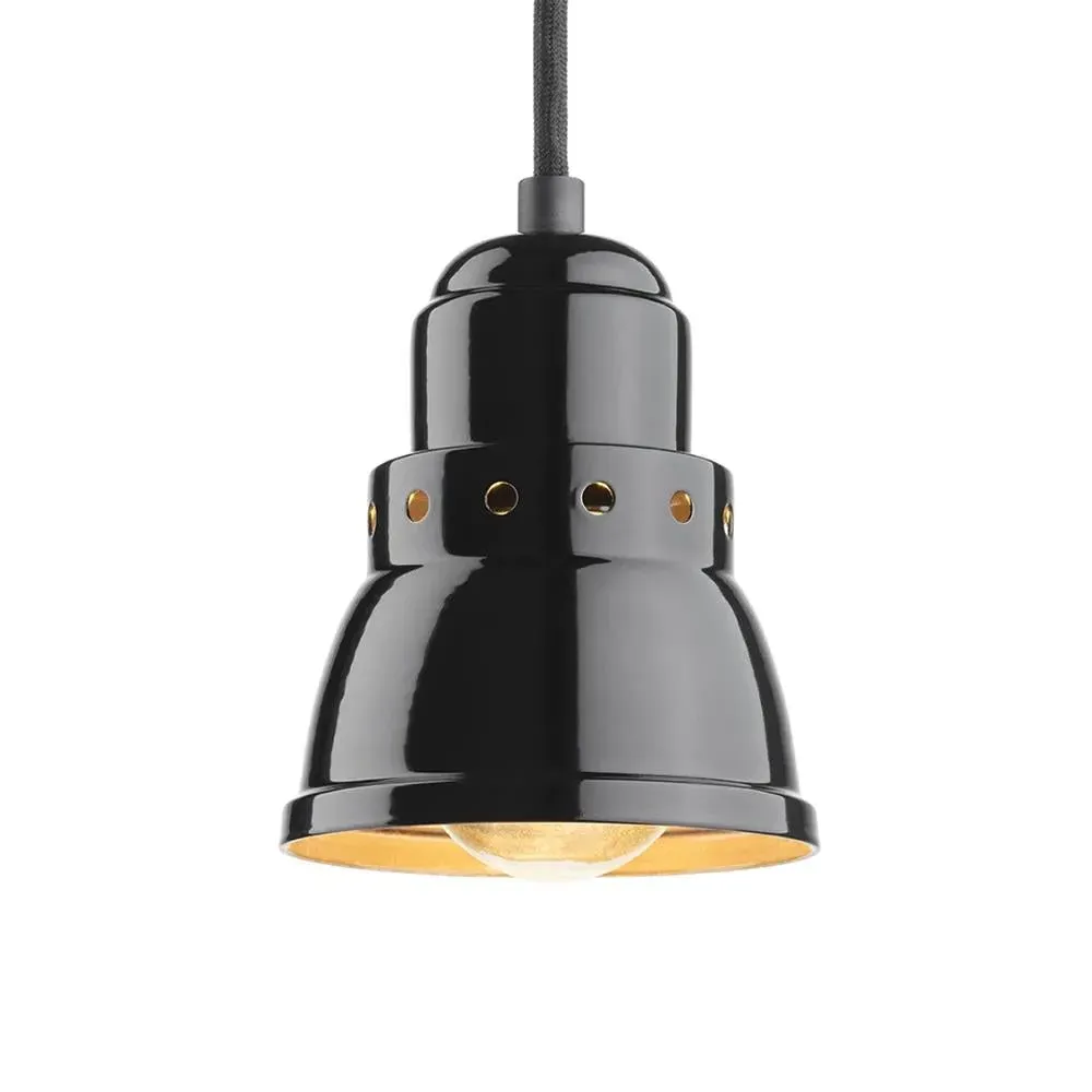 Large Pendant Light Industrial Style - Blue, Steel