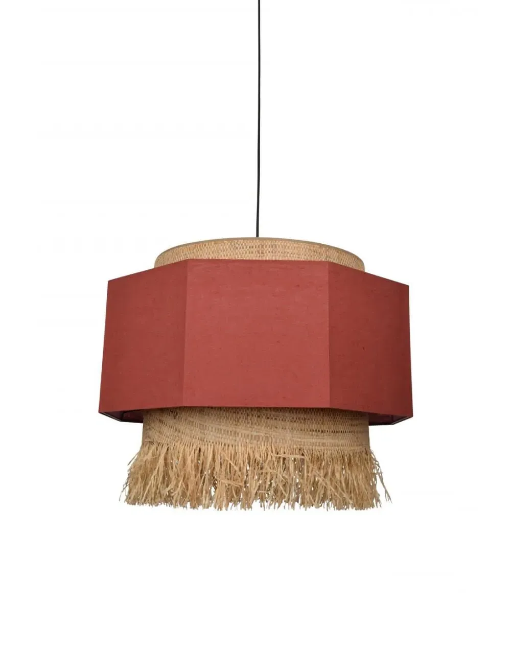 Large Pendant Light - Kaki, Washed Linen