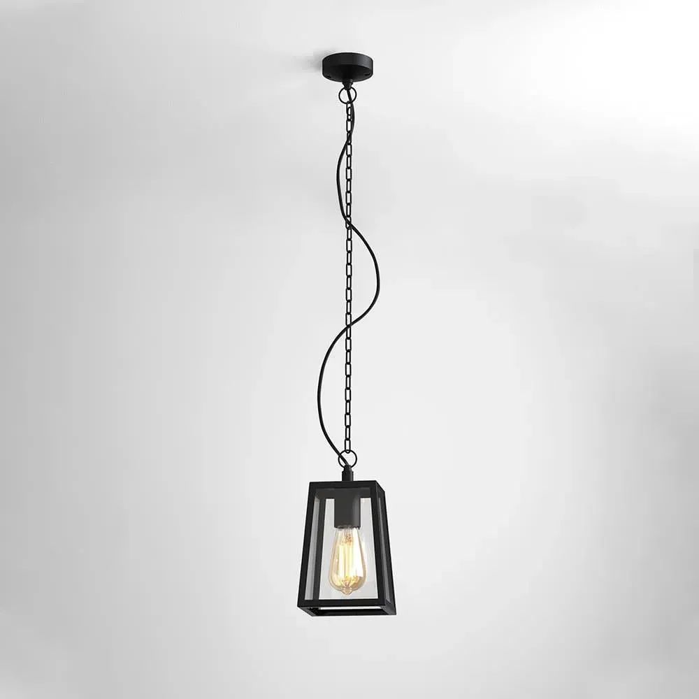Large Pendant Light with Quad Shape - Black
