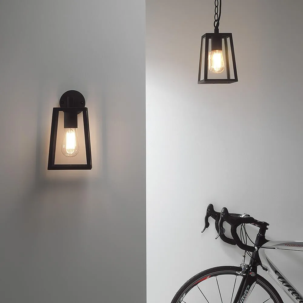 Large Pendant Light with Quad Shape - Black