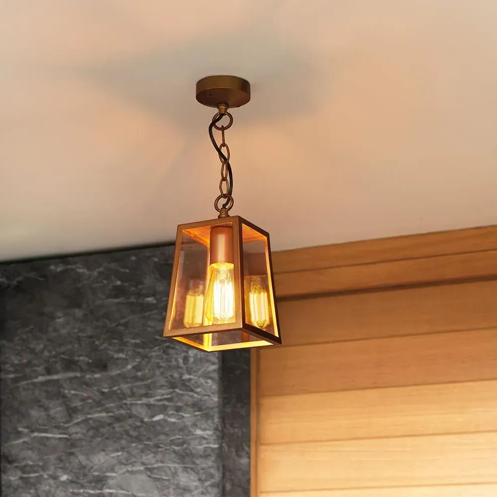 Large Pendant Light with Quad Shape - Black