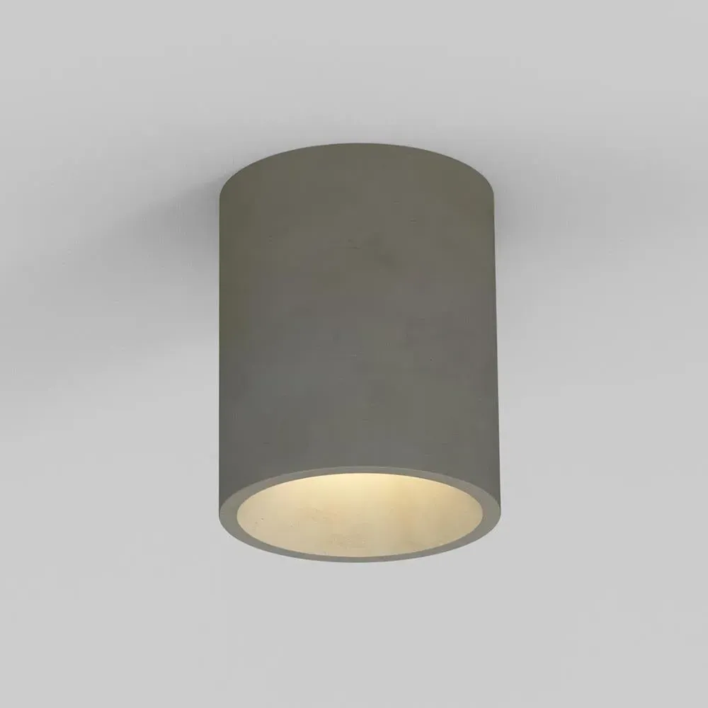 Large Round Ceiling Light - Concrete image