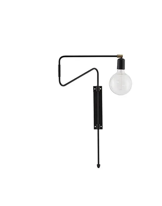 Large Swing Wall Lamp - Black, Iron