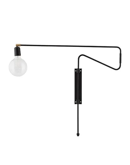 Large Swing Wall Lamp - Brass, Iron