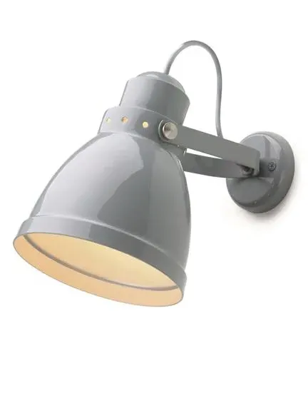 Large Wall Light with Adjustable Head - White, Steel