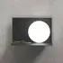 Large Wall Light with Glass Shade - Black, Metal