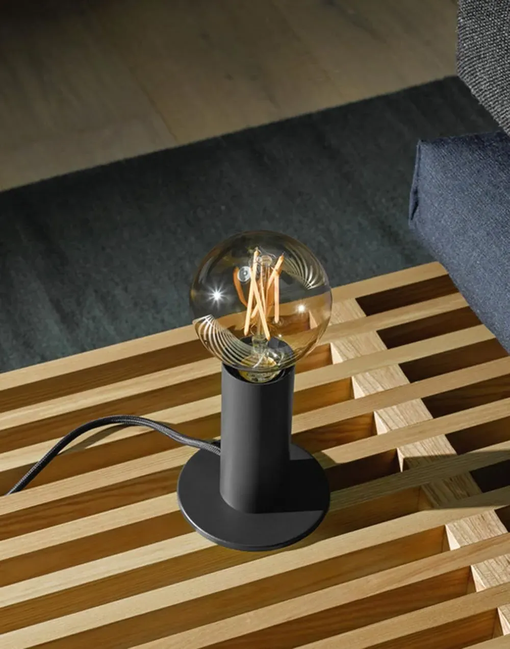 LED Table Lamp with Touch Dimming - Black, Steel