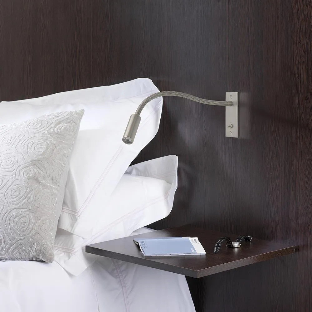 Leo Switched LED Wall Light with Flexible Arm - Bronze