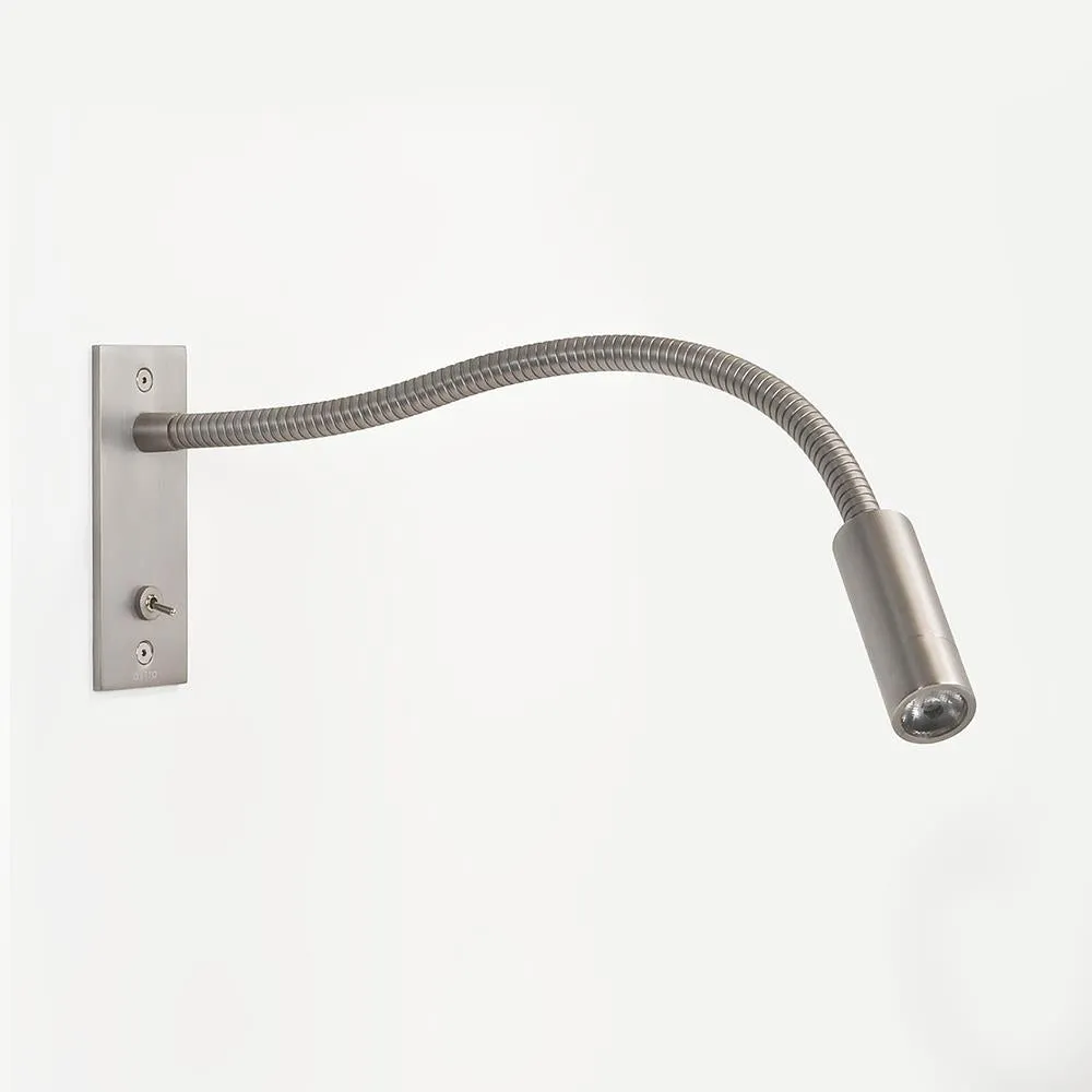 Leo Switched LED Wall Light with Flexible Arm - Bronze