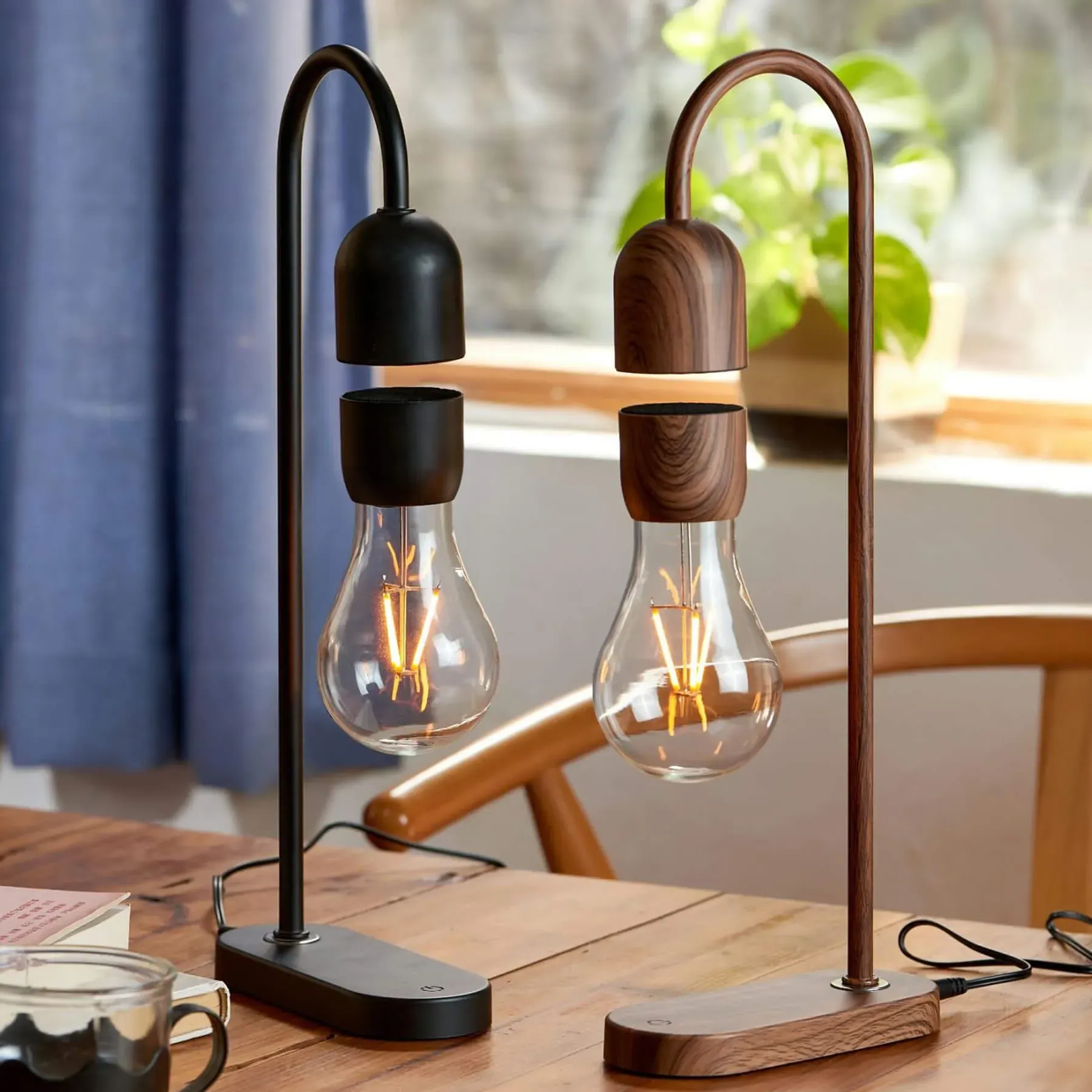 Lightbulb Desk Lamp with Dimmer - Black