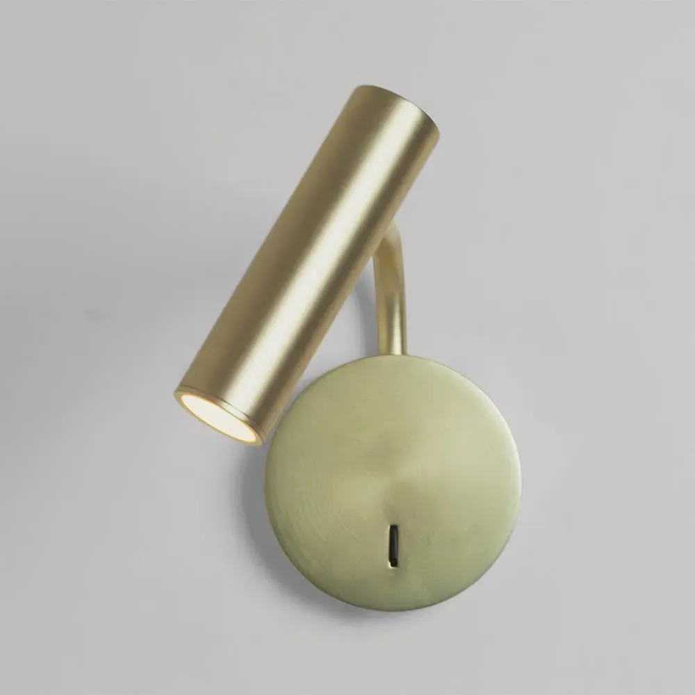 Long Wall Light with Adjustable Arm - Gold