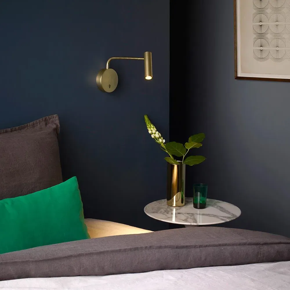 Long Wall Light with Adjustable Arm - White